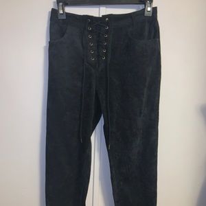 Corduroy black skinny jeans